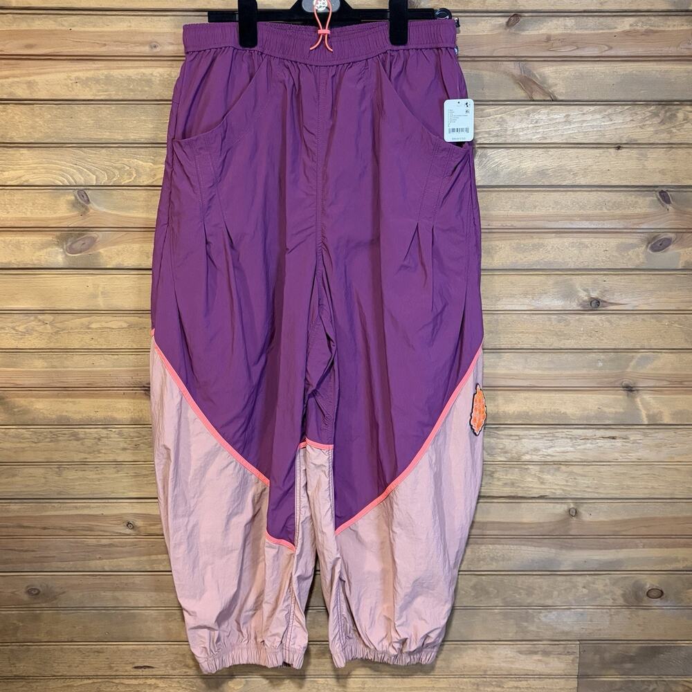 Free People Free Movement Free Flow Pants Slouchy Mid Rise Size L 80’s Comfy